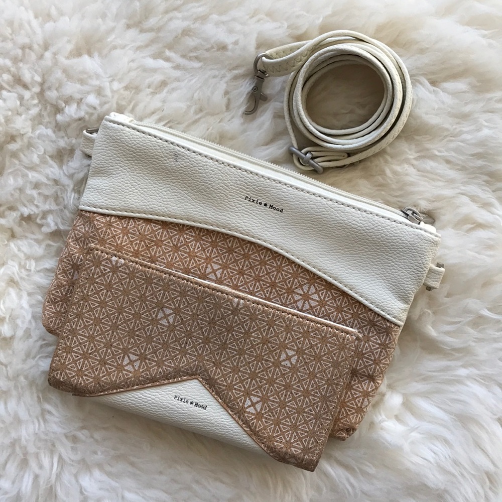 Pixie Mood White & Cork Crossbody and Wallet Set